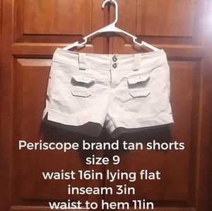 Tan short shorts